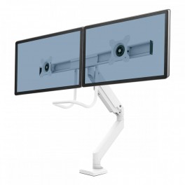 Ramię na 2 monitory z listwą EPPA™ (białe)